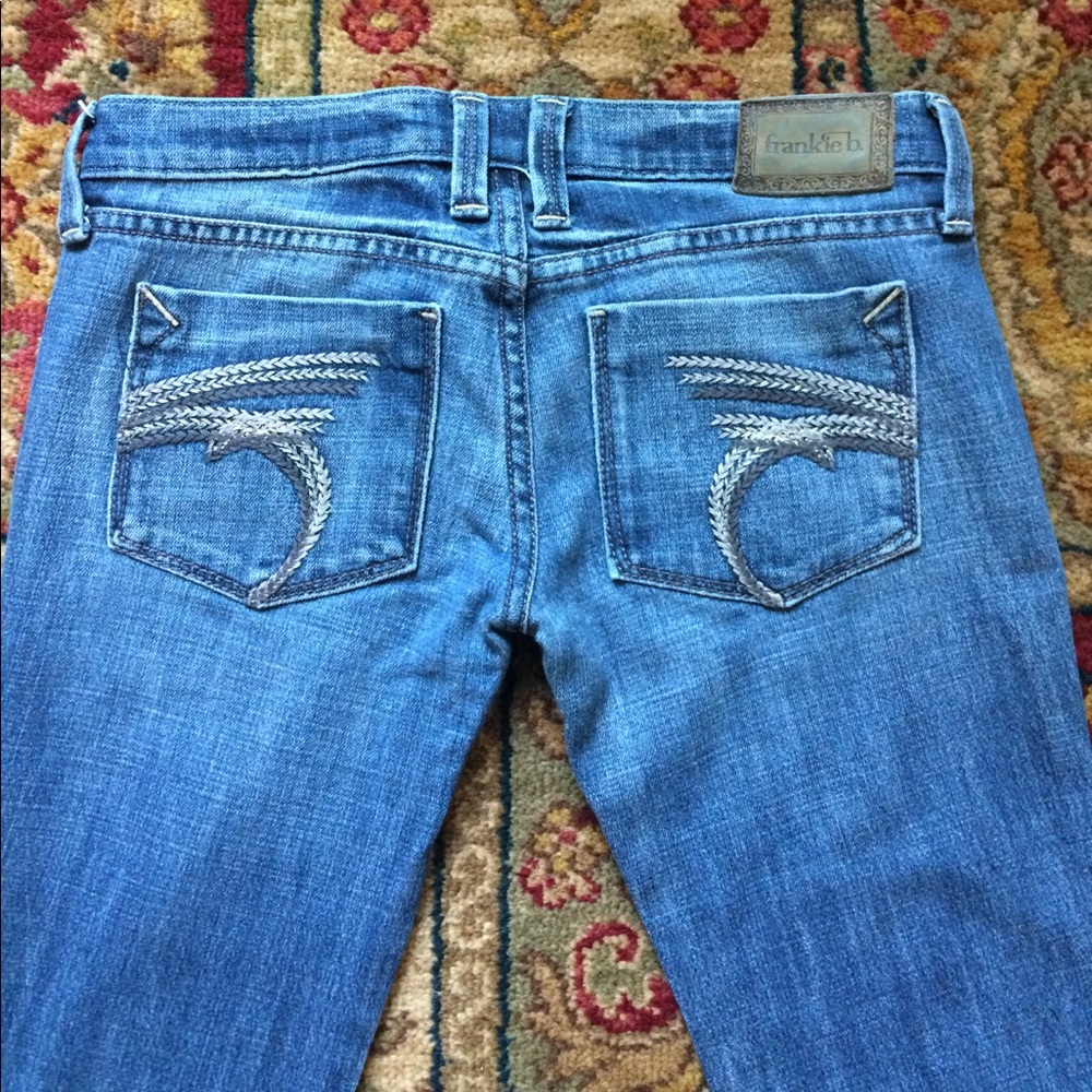 Frankie B. Super-Low Boot Cut Jeans